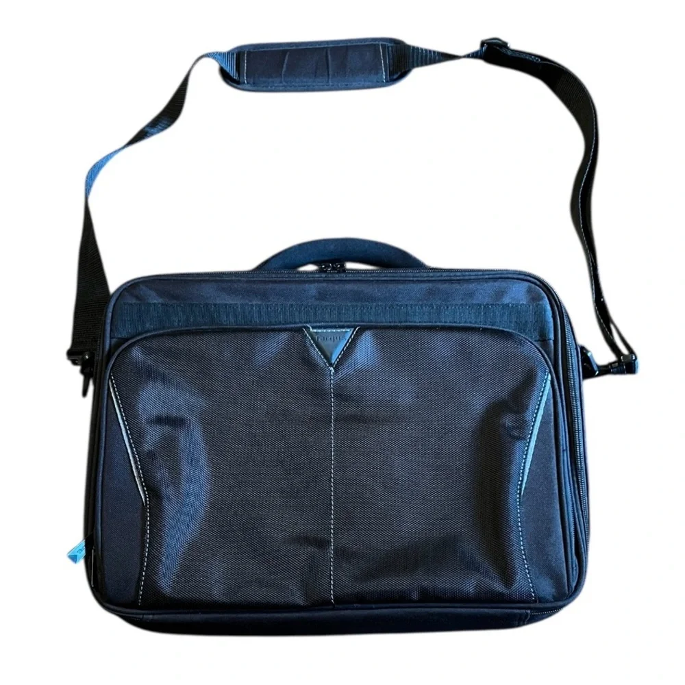 Targus Black Laptop Bag Carryall Strap On Back To Slip Over Suitcase Handle NWOT